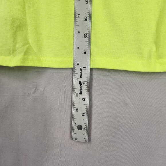 High Visibility Long Sleeve Tee Men's 2XL Frito Lay Jerzees Dri Power Yellow - Picture 6 of 7